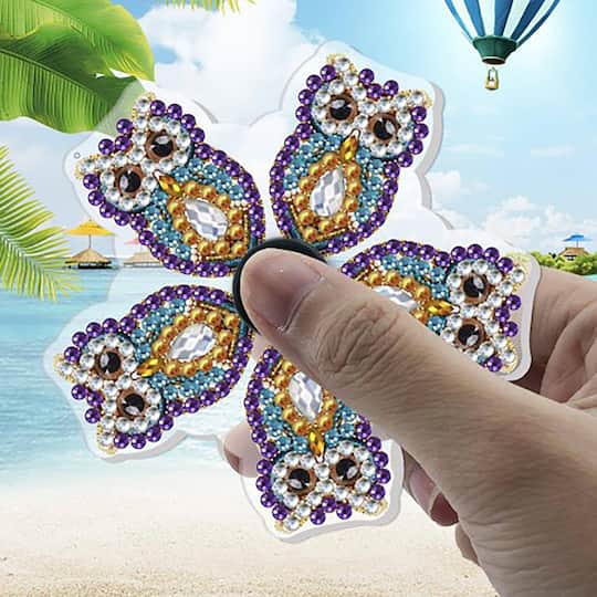 Sparkly Selections Owl Fidget Spinner Diamond Painting